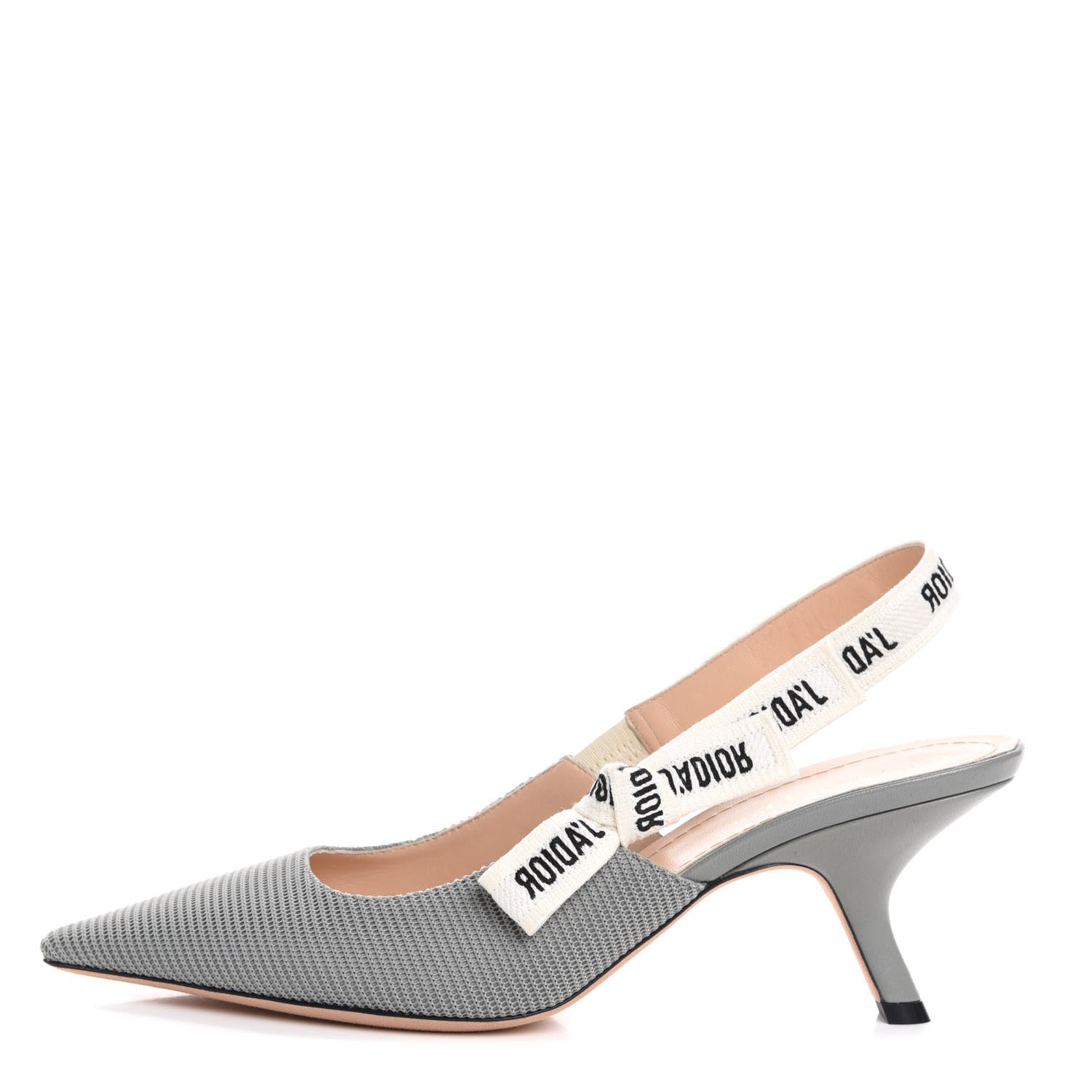 Christian Dior Technical Canvas Ribbon J Adior Slingback 65mm Pumps 40 Grey Stone 1 of 10