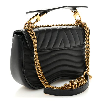 Louis Vuitton Calfskin New Wave Chain MM Black 3 of 9