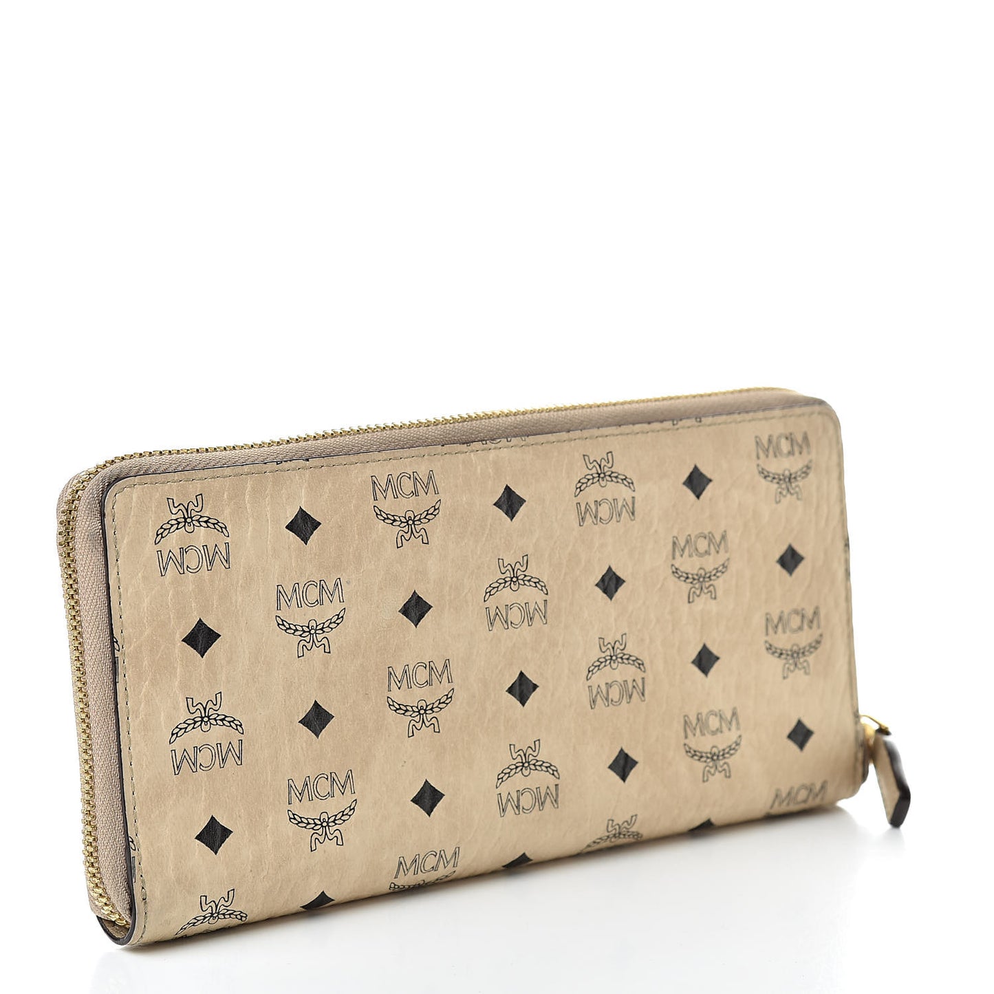 Visetos Large Zip Around Wallet Beige