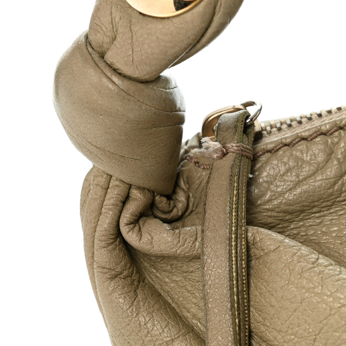Calfskin Mini Hobo Bag Beige