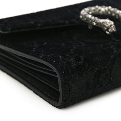 Gucci Velvet GG Monogram Mini Dionysus Chain Wallet Black 8 of 11