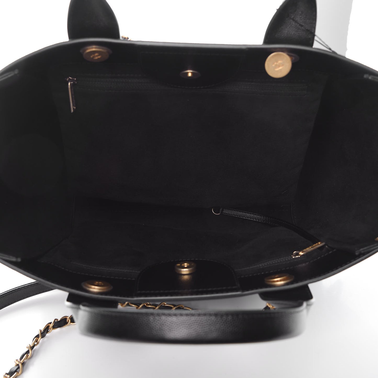 Caviar Small Studded Deauville Tote Black