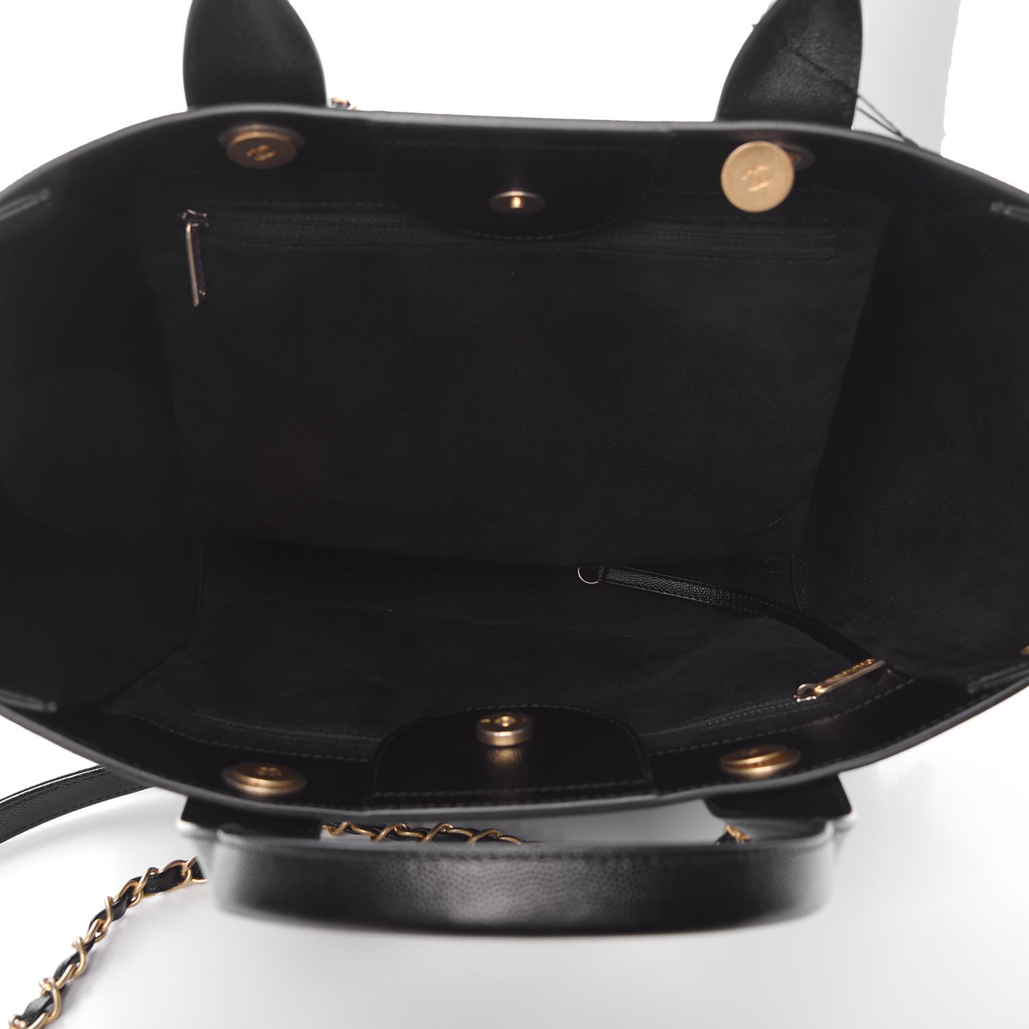 Chanel Caviar Small Studded Deauville Tote Black 6 of 9