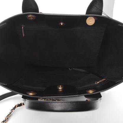 Chanel Caviar Small Studded Deauville Tote Black 6 of 9