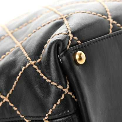 Chanel Calfskin Wild Stitch Large Tote Black 10 of 17