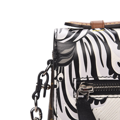 Louis Vuitton Epi Monogram Floral Pochette Metis Black White 8 of 11