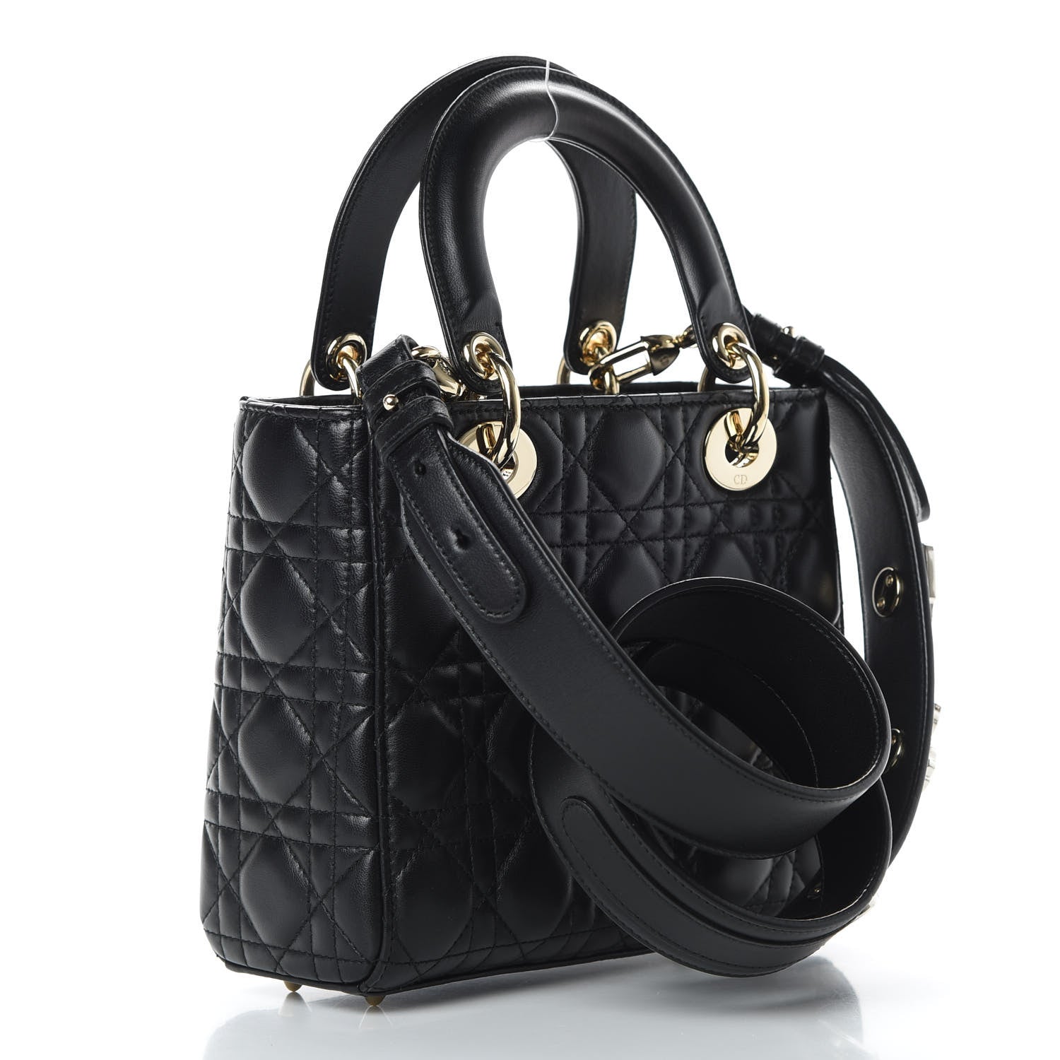 Christian Dior Lambskin Cannage Small Lucky Badges My Lady Dior Black 3 of 11