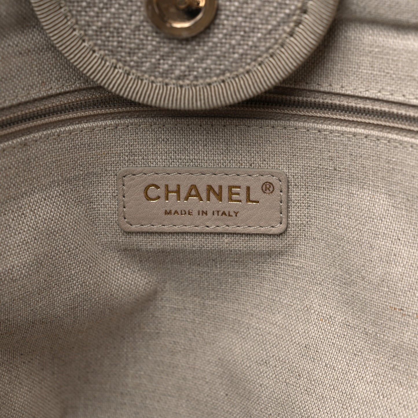 Mixed Fibers Medium Deauville Tote Beige Black