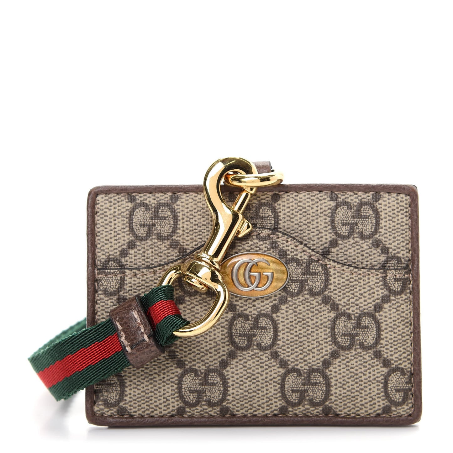 GG Supreme Monogram Ophidia ID Holder Beige Ebony New Acero