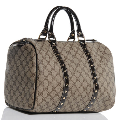 Gucci Monogram Guccissima Hearts Studded Medium Joy Boston Dark Brown 3 of 7