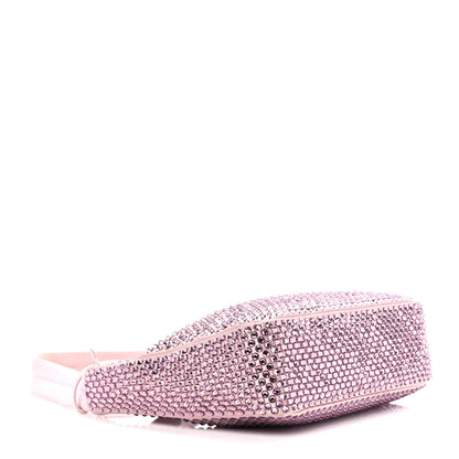 Prada Satin Crystal Mini Re-Edition 2000 Bag Alabastro 5 of 12