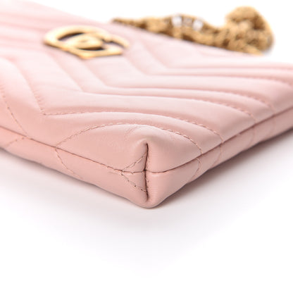 Gucci Calfskin Matelasse Mini GG Marmont Chain Bag Perfect Pink 12 of 19