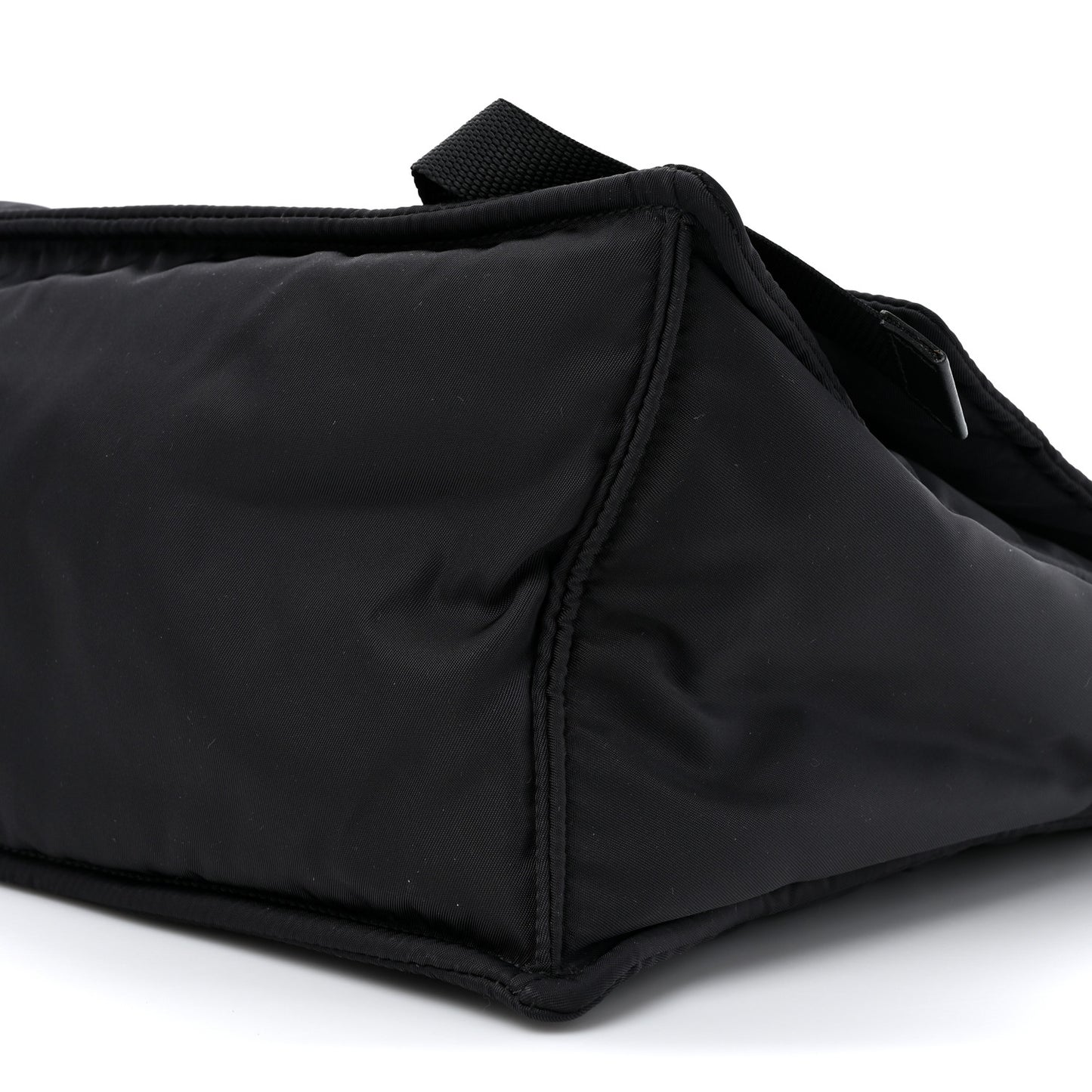 Tessuto Nylon Saffiano Logo Messenger Bag Black
