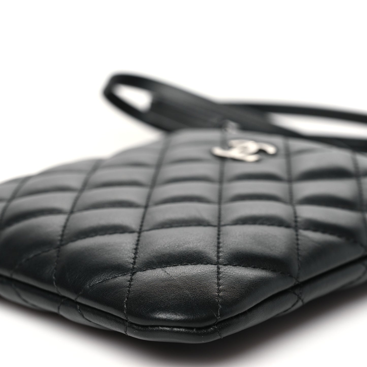 Lambskin Quilted Crossbody Bag Black