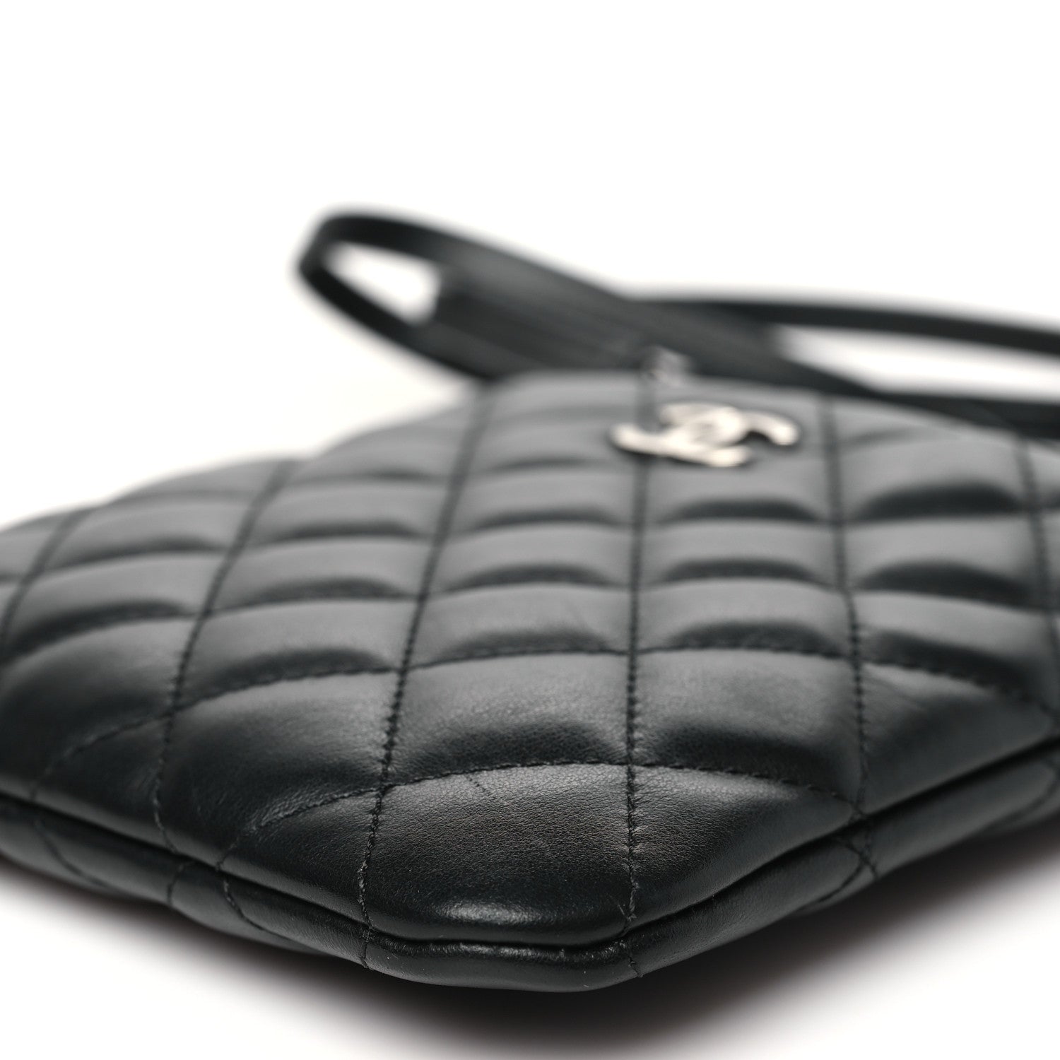 Chanel Lambskin Quilted Crossbody Bag Black 10 of 11