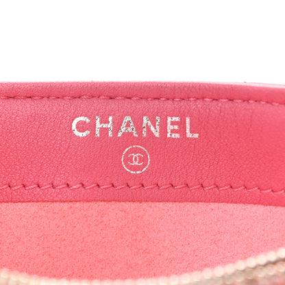Chanel Lambskin Quilted Mini Phone Holder Clutch Red Pink 6 of 8