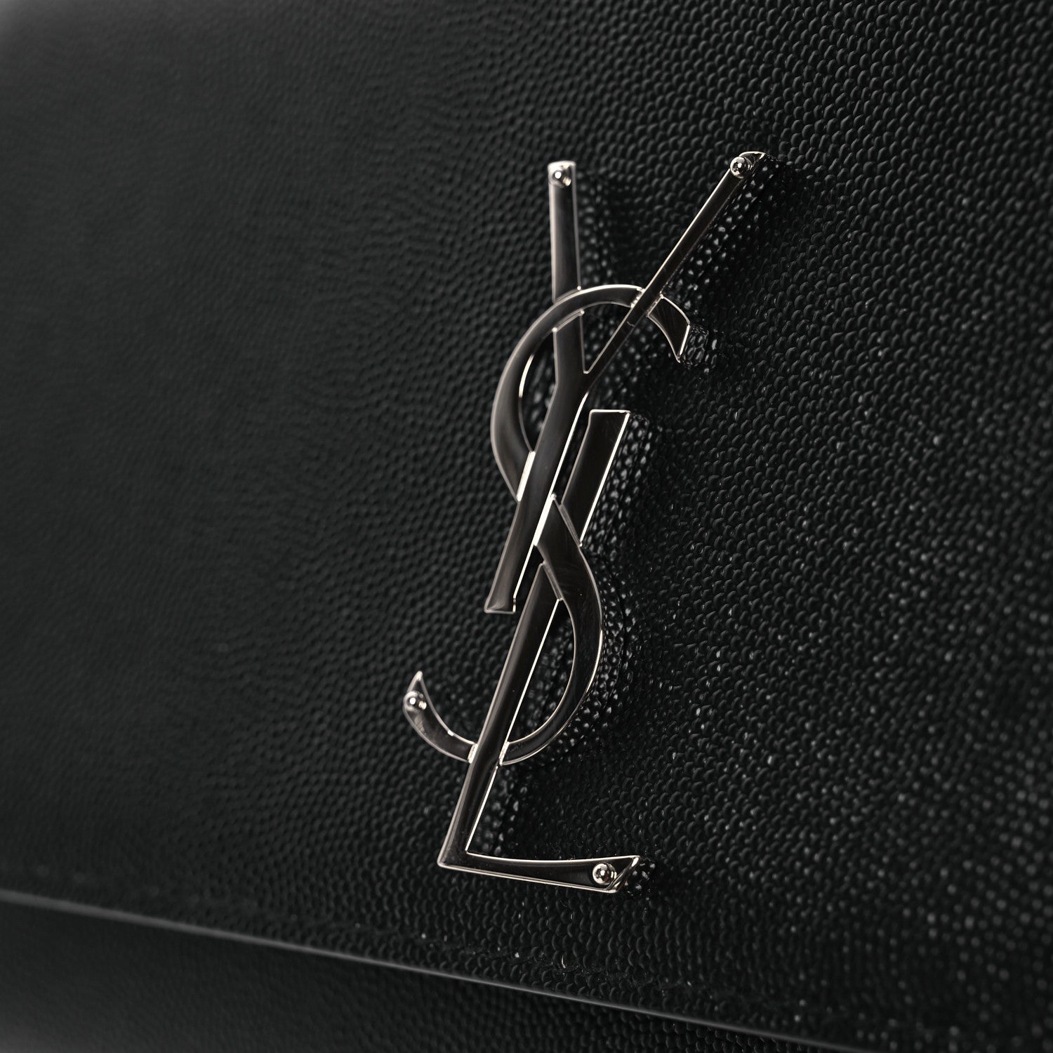 Saint Laurent Grain De Poudre Medium Classic Monogram Kate Satchel Black 11 of 12