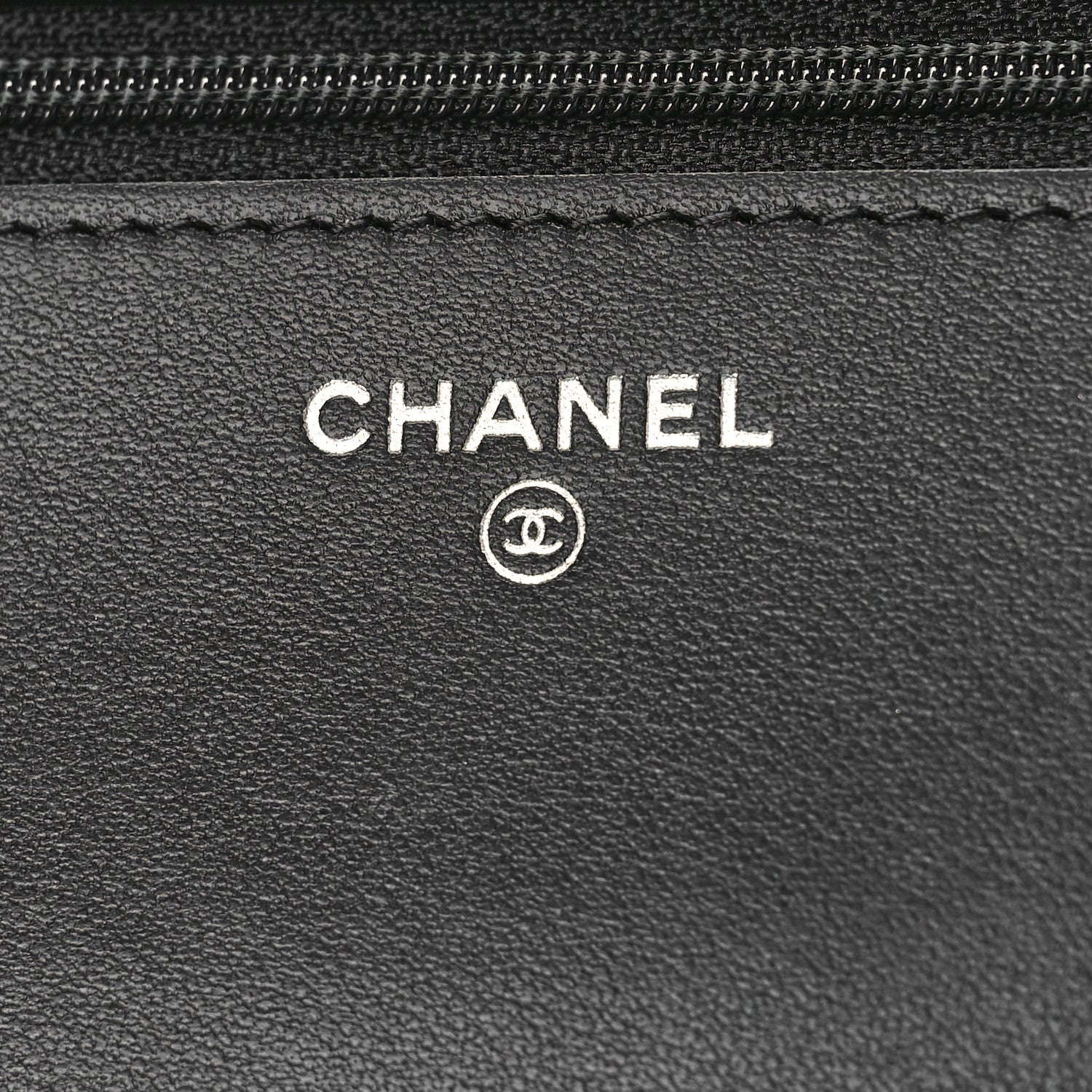 Chanel Sequin Wallet On Chain WOC Black Ecru White 6 of 10