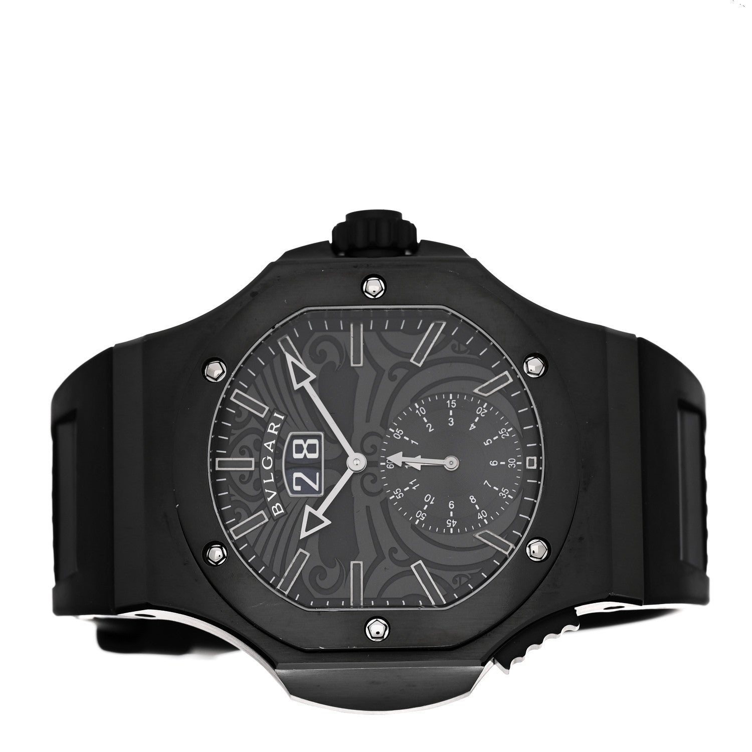 Bulgari Stainless Steel Rubber 44mm Endurer All Blacks Special Rugby Edition Automatic Watch Black 2 of 4