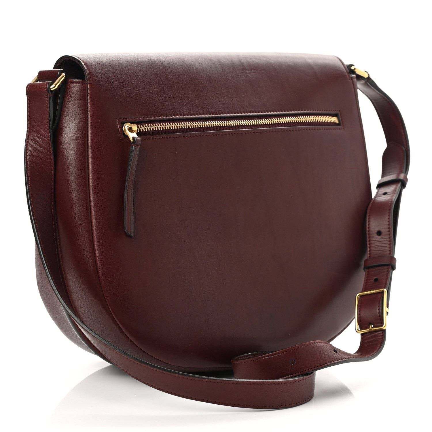 Celine Natural Calfskin Trotteur Messenger Bag Burgundy 2 of 10