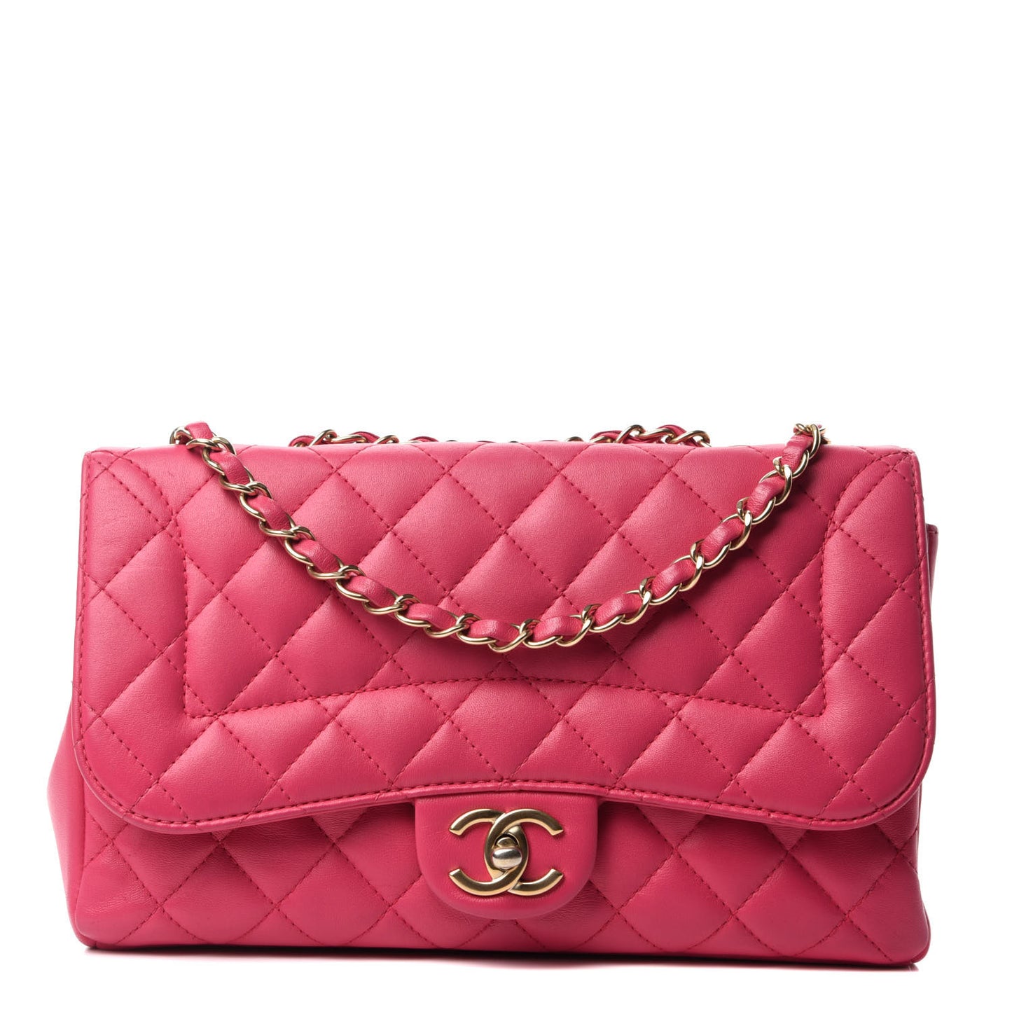 Lambskin Quilted Medium Mademoiselle Chic Flap Pink