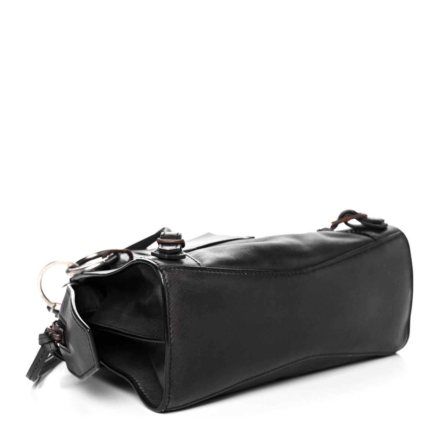 Used Calfskin Rust Hardware Mini Neo Classic City Black