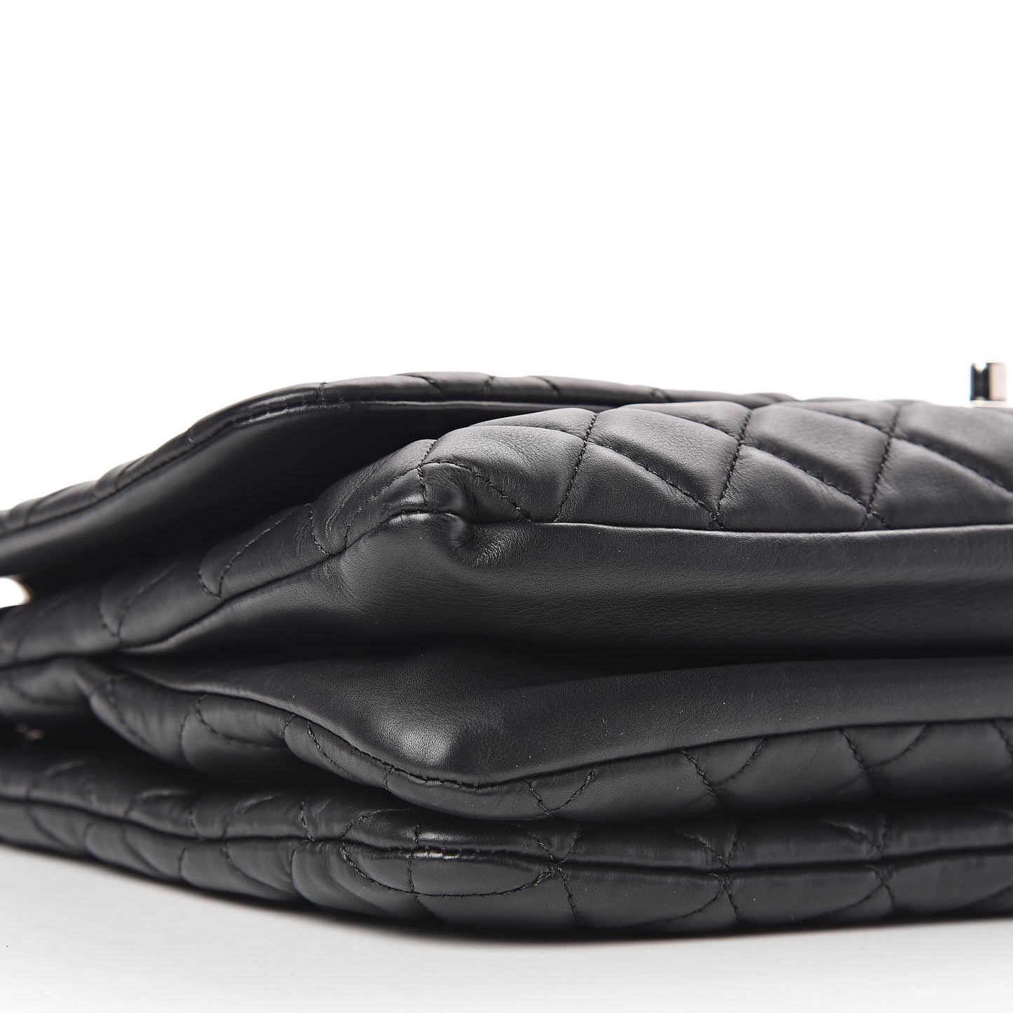 Calfskin Quilted Tender Touch Flap Bag Black