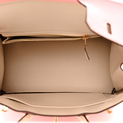 Hermes Chevre Mysore Horseshoe Birkin 25 Rose Sakura Nata 5 of 11