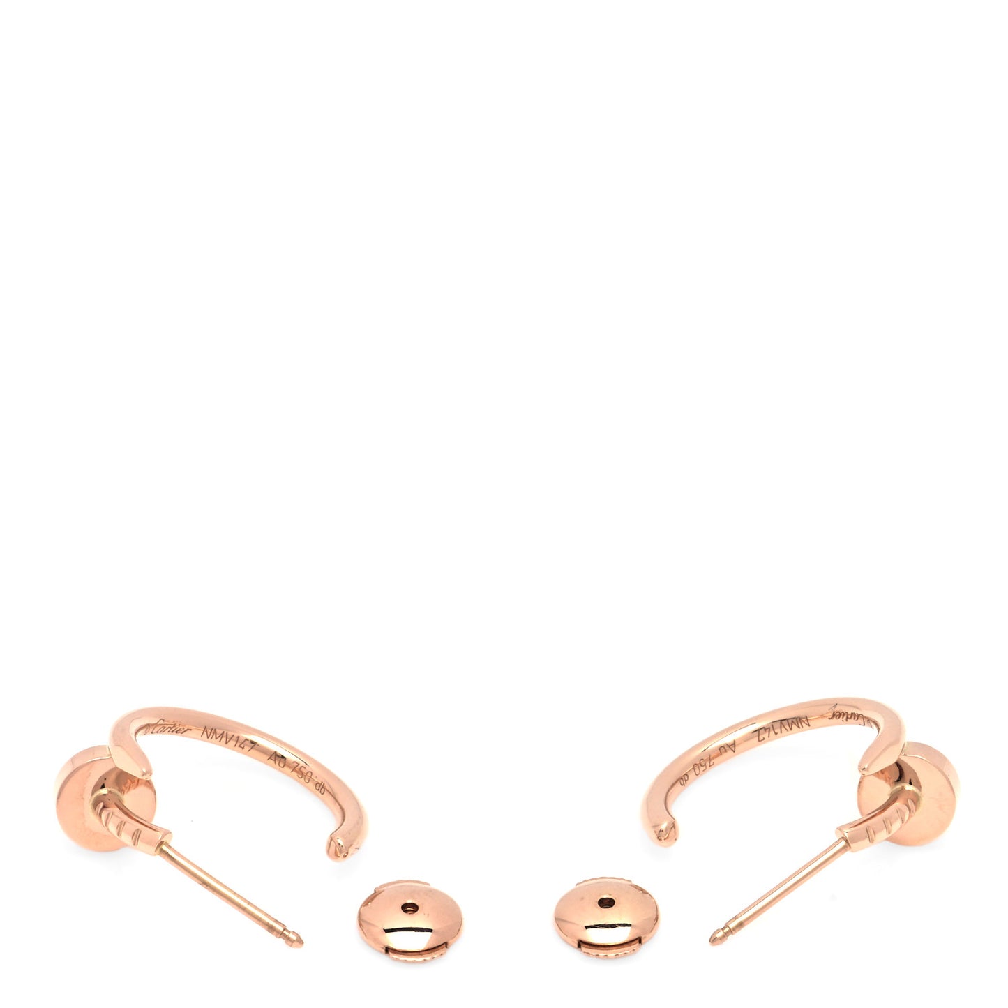 18K Pink Gold Juste Un Clou Hoop Earrings