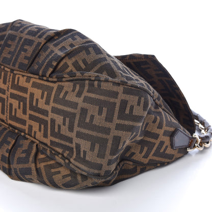Fendi Zucca Patent Mia Shoulder Flap Tobacco 10 of 10