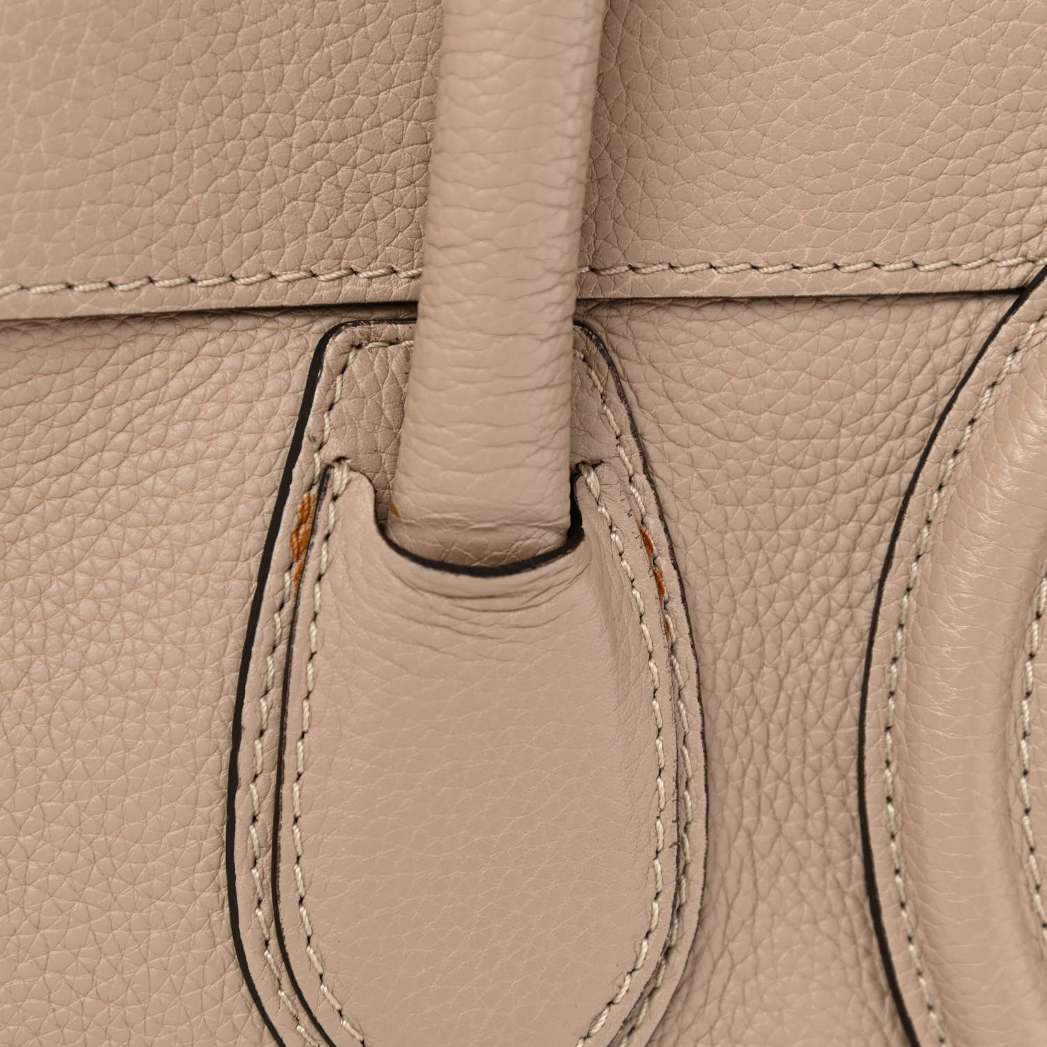 Celine Drummed Calfskin Mini Luggage Dune 11 of 12