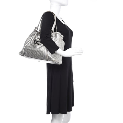 Gucci Guccissima Medium Britt Tote Silver 2 of 16