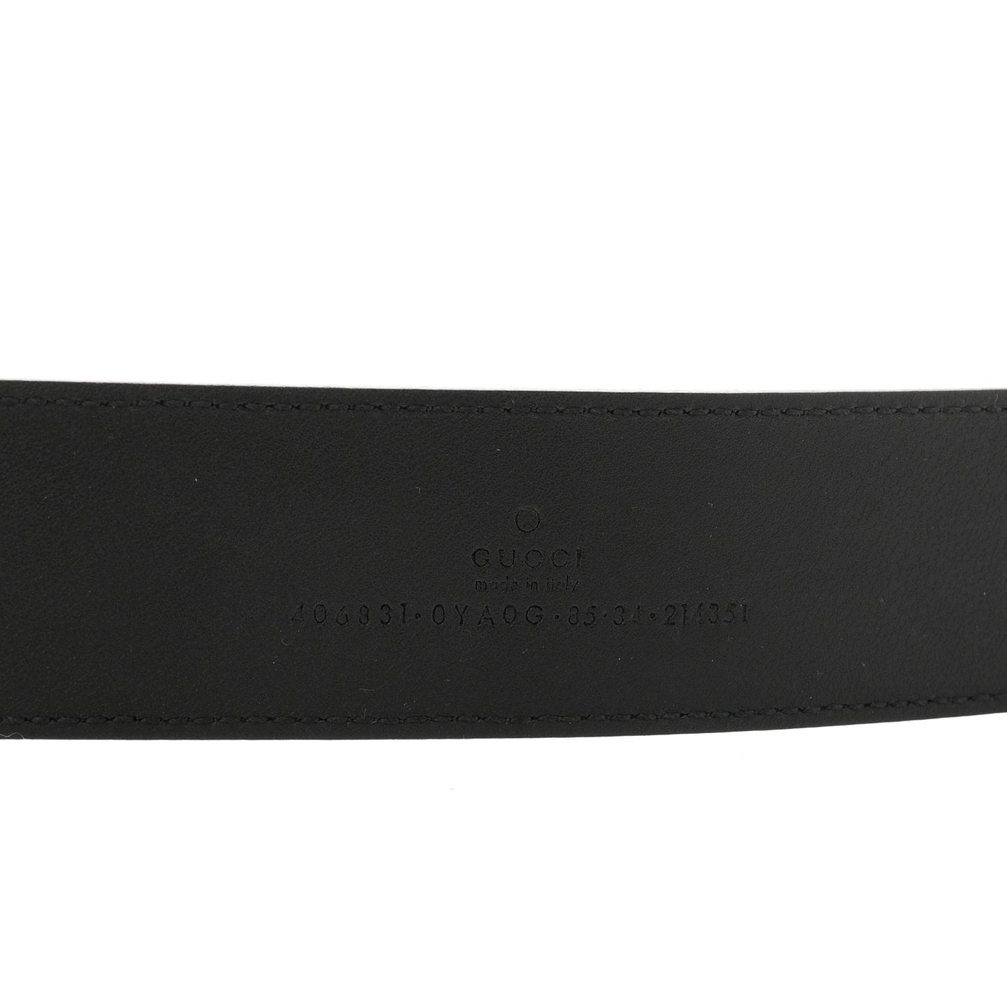 Plutone Calfskin Double G 40mm Belt 85 34 Black