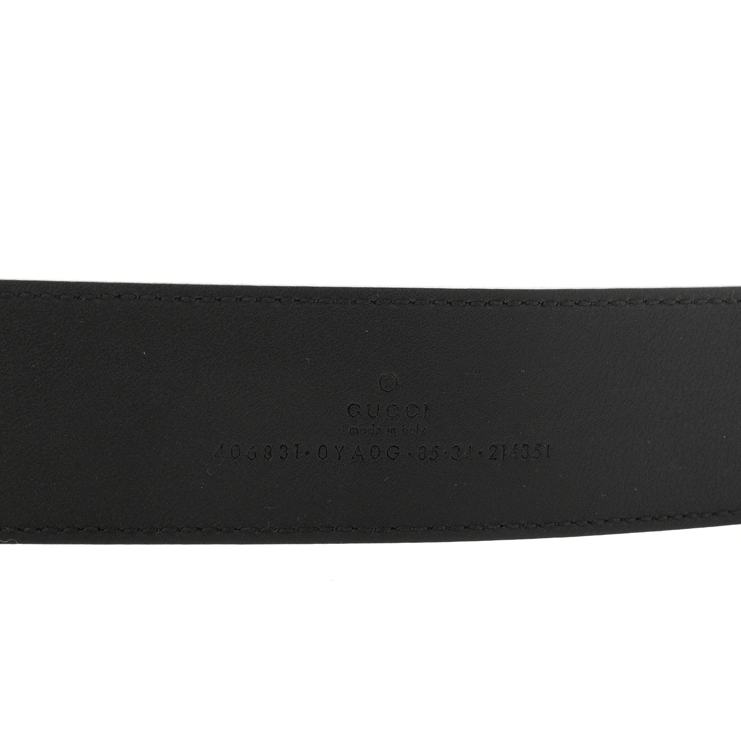 Gucci Plutone Calfskin Double G 40mm Belt 85 34 Black 3 of 5