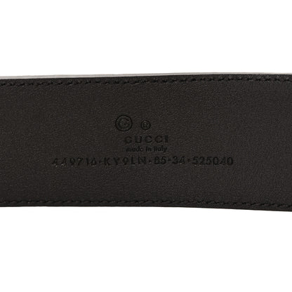 Gucci Monogram Dollar Calfskin 40mm Belt 85 34 Beige Ebony Testa Di Moro 5 of 5