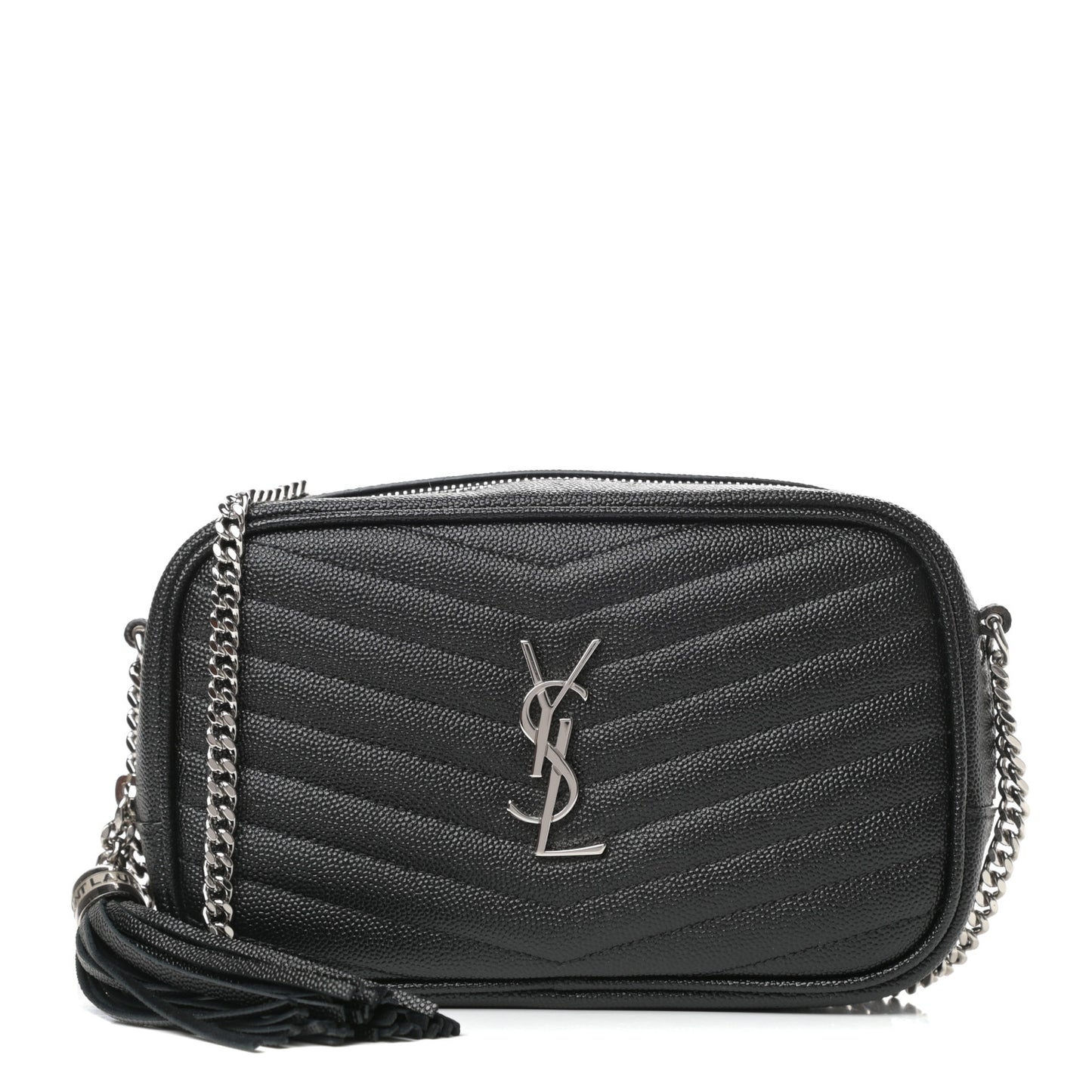 Grain De Poudre Matelasse Monogram Mini Lou Camera Bag Black