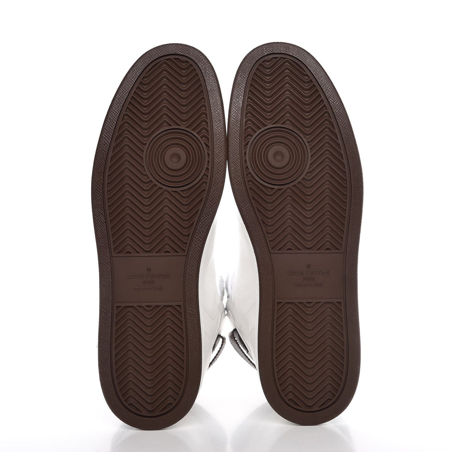 Calfskin Monogram Rivoli High Top Sneakers 10 White