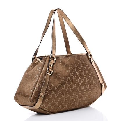 Gucci Satin Monogram Medium Abbey Shoulder Bag Bronze 2 of 9