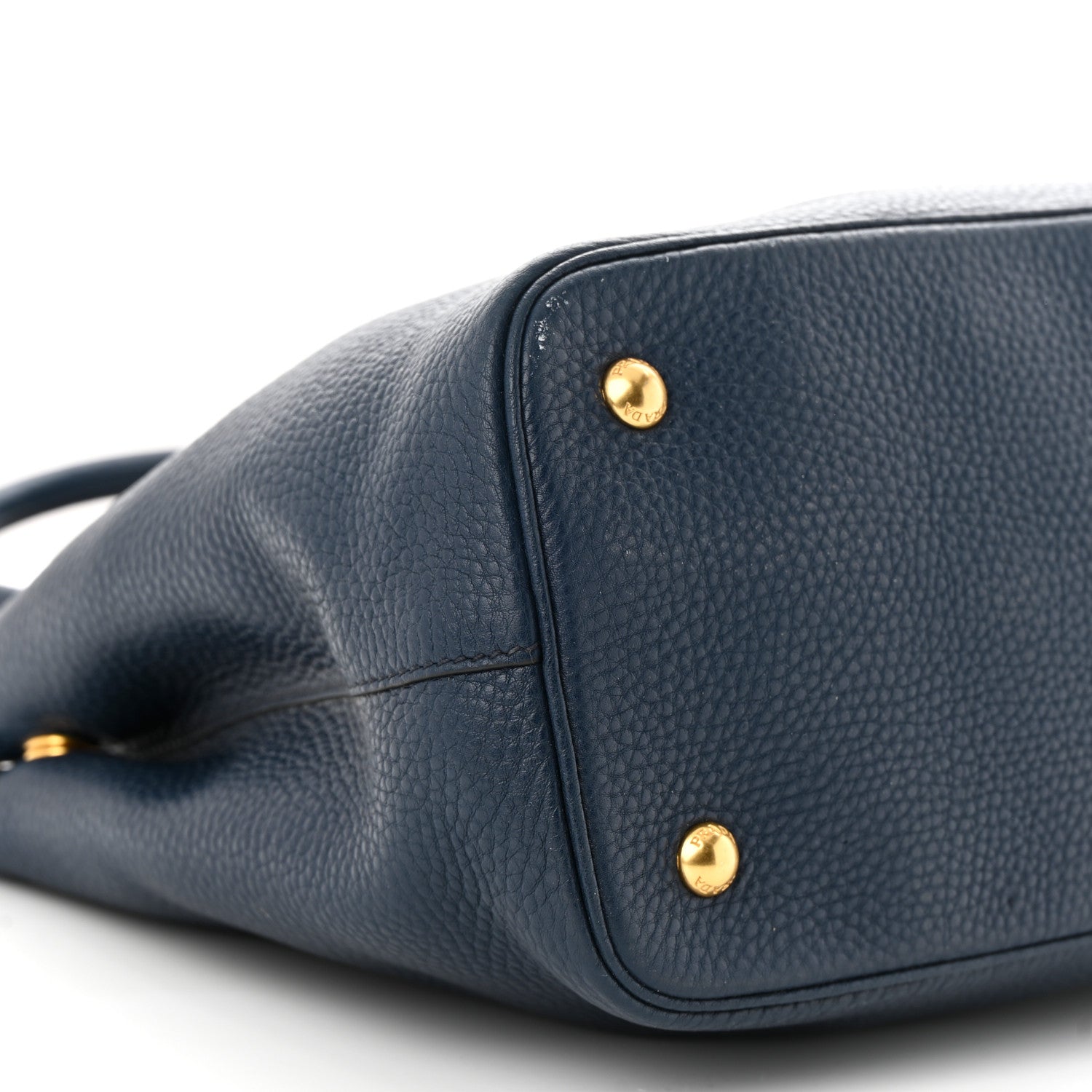 Prada Vitello Daino Top Handle Bag Baltico 9 of 13