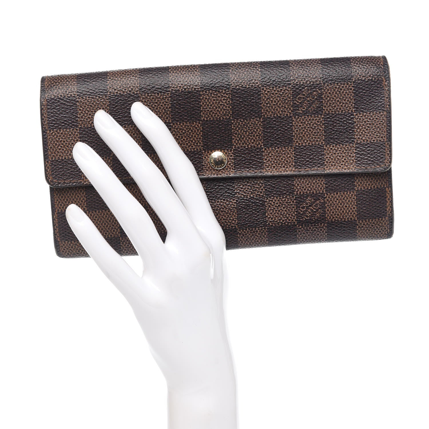 Louis Vuitton Damier Ebene Sarah Wallet 2 of 11