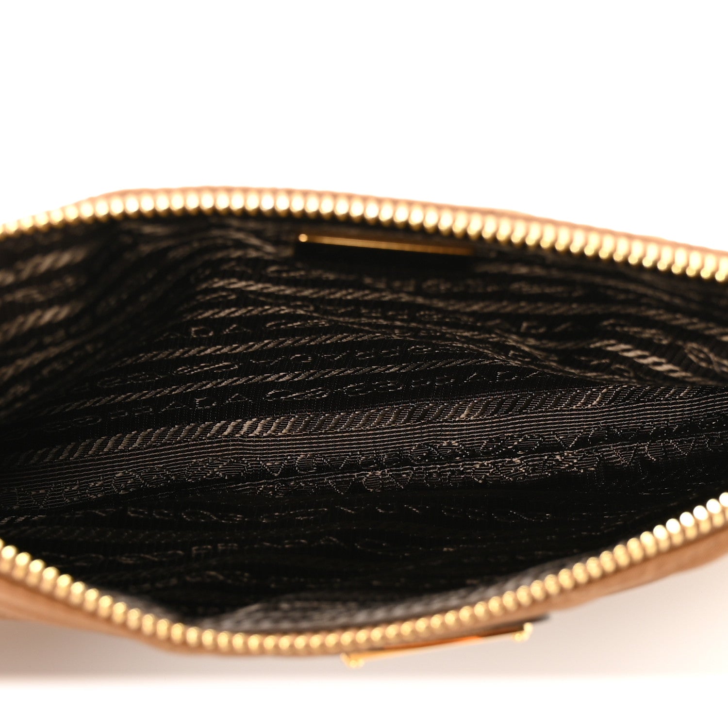 Prada Re-Nylon Tessuto Impuntu Quilted Re-Edition 1995 Chaine Pouch Brandy 4 of 11