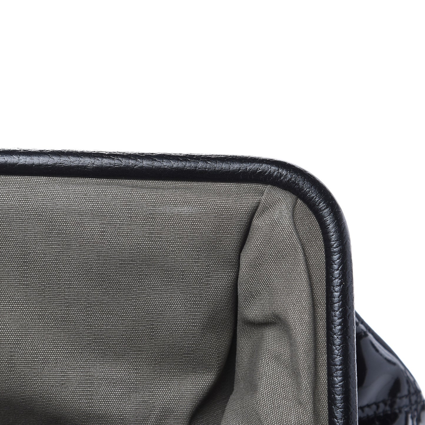 Patent Calfskin Quilted Stam Black