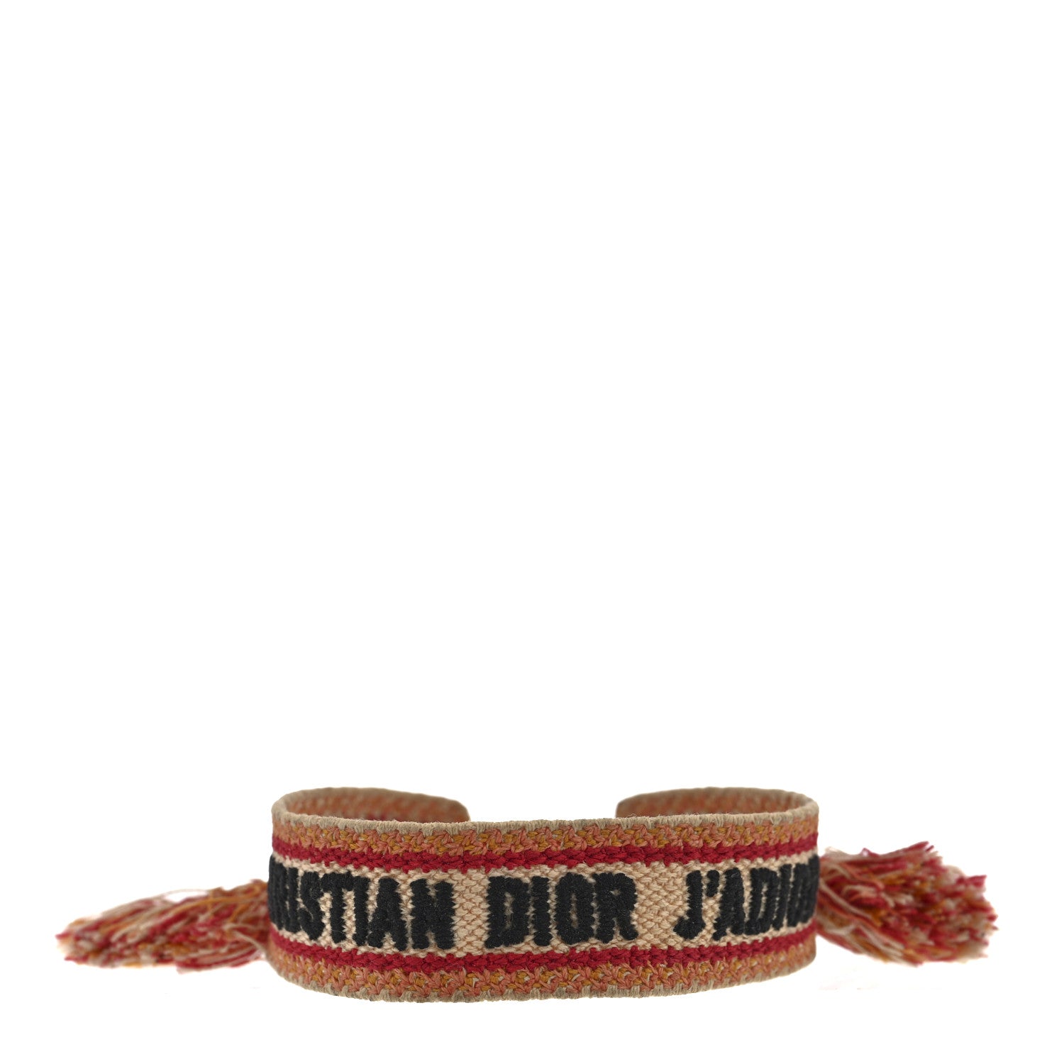 Christian Dior Woven Cotton J'Adior Friendship Bracelet Orange
