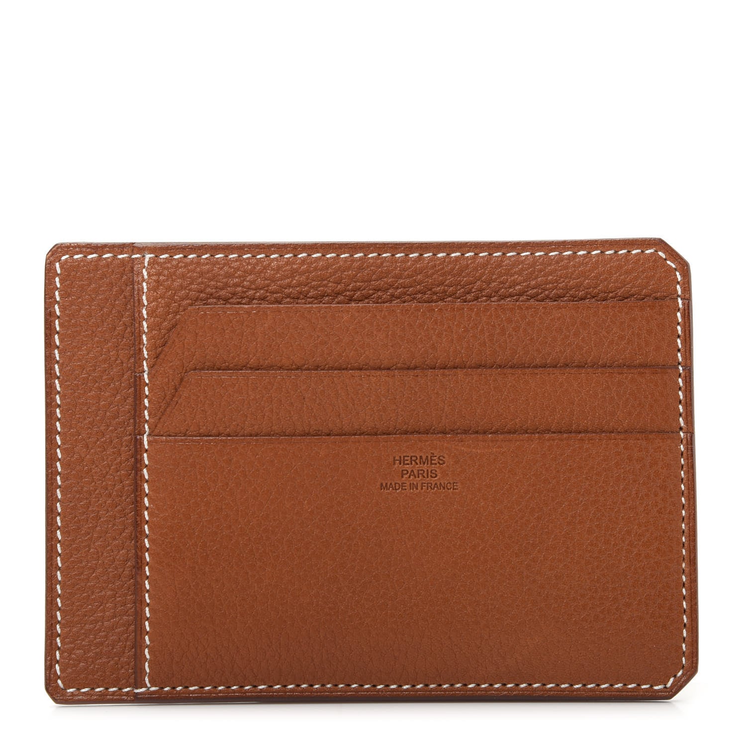 Hermes Barenia Faubourg City 8CC Card Holder Fauve 1 of 8