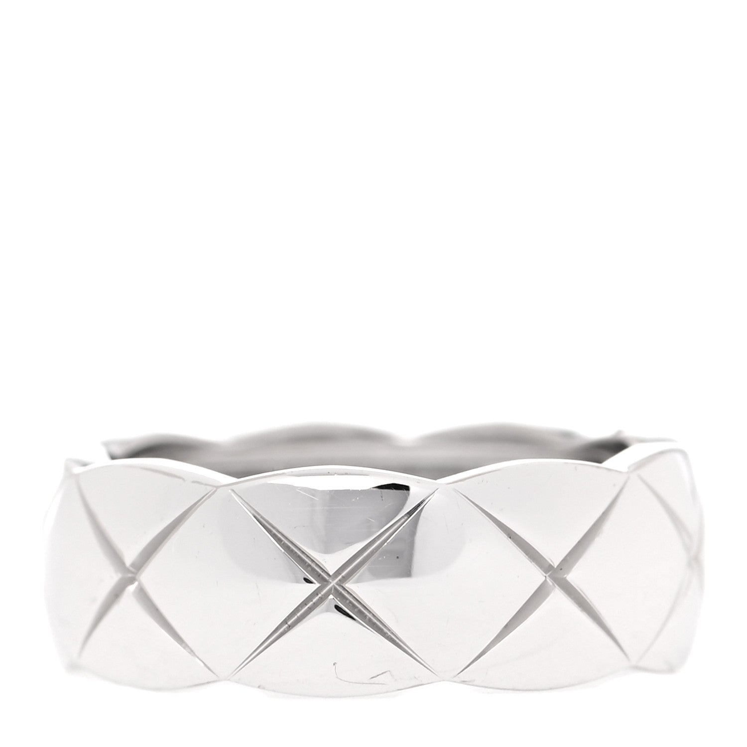 Chanel 18K White Gold Small Coco Crush Ring 49 5 1 of 5