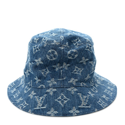 Louis Vuitton Monogram Denim Transformable Bob Bucket Hat 58 Blue 3 of 8