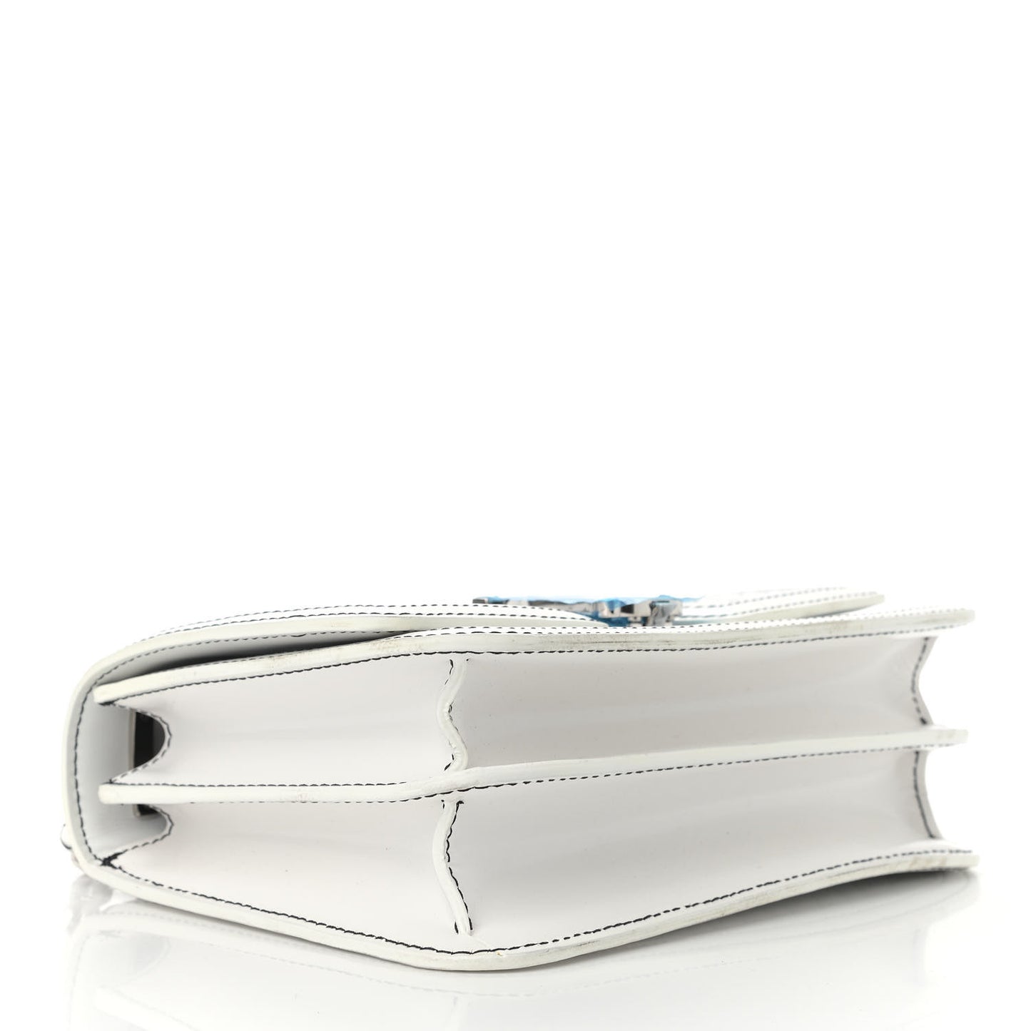 Calfskin Monogram Embossed Small TB Chain Bag Optic White