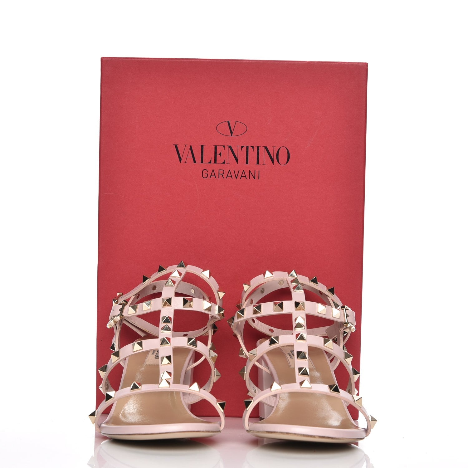 Valentino Garavani Calfskin Rockstud 60mm City Sandals 40 Water Rose 8 of 8