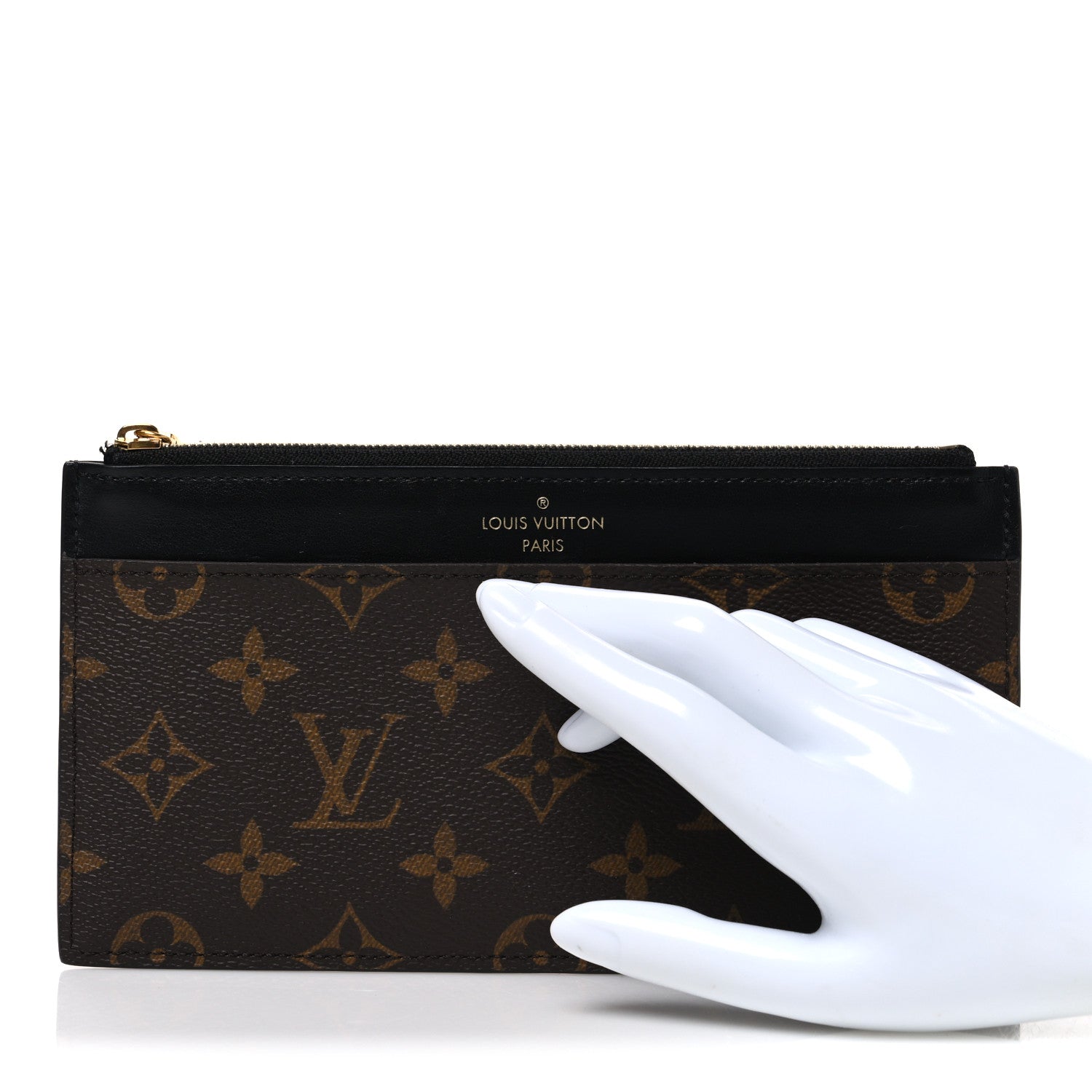 Louis Vuitton Monogram Slim Purse Black 2 of 6