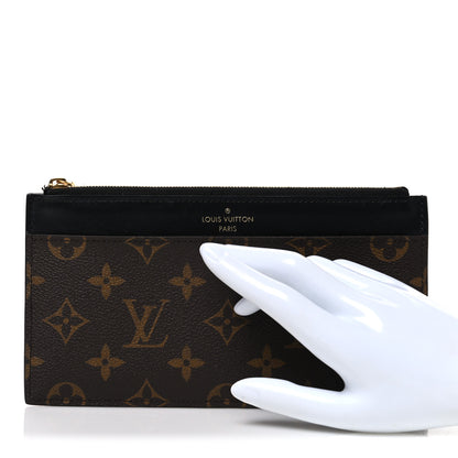 Louis Vuitton Monogram Slim Purse Black 2 of 6